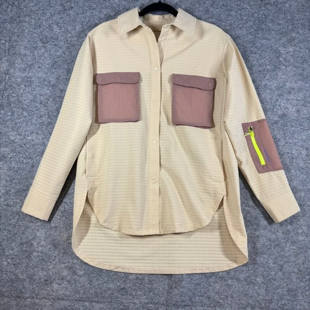 Lululemon Grid Fleece Hiking Pink Clay Jacket Size 4 Gorp Outdoor Casual